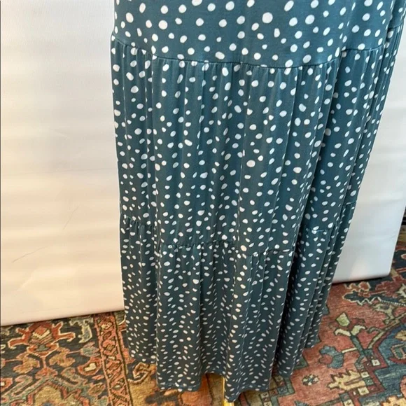 Serra Teal Polka Dot tiered maxi dress, Medium - Viral ALDI dress from last year - Picture 4 of 11